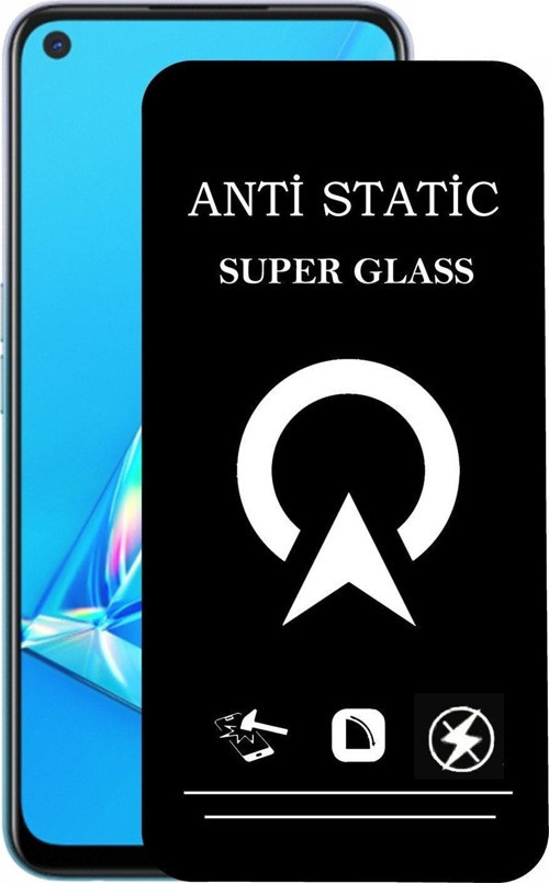 Oppo A52 Tam Kaplayan Anti Statik Çizilmez Safir Ekran Koruyucu Cam