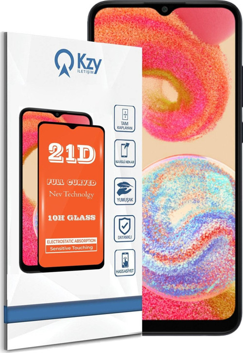Samsung Galaxy A04e Ile Uyumlu Tam Kaplayan 21d Temperli Ekran Koruyucu Cam