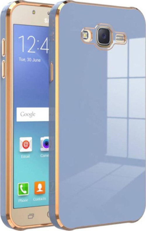 Samsung Galaxy J7 Core Kapak Kamera Korumalı Lazer Kesim Lüx Silikon Kılıf - Petrol Mavisi