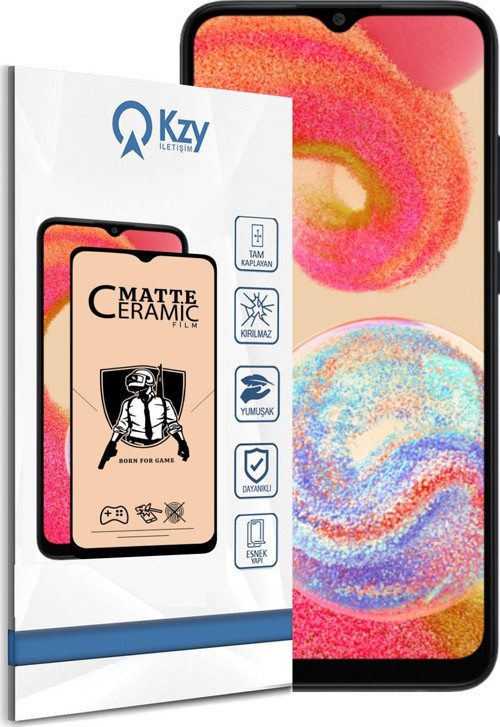 Samsung Galaxy A04e Ile Uyumlu Tam Kaplayan Mat Seramik Nano Esnek Ekran Koruyucu Cam