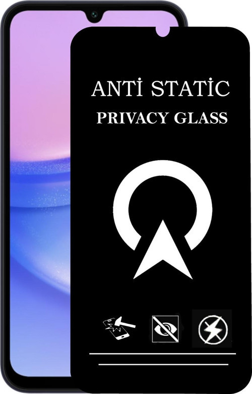 Samsung Galaxy A15 ile Uyumlu Tam Kaplayan Anti Statik Görünmez Safir Ekran Koruyucu Hayalet Cam