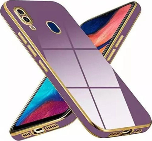 Samsung Galaxy A30S Kapak Kamera Korumalı Lazer Kesim Lüx Silikon Kılıf - Lila