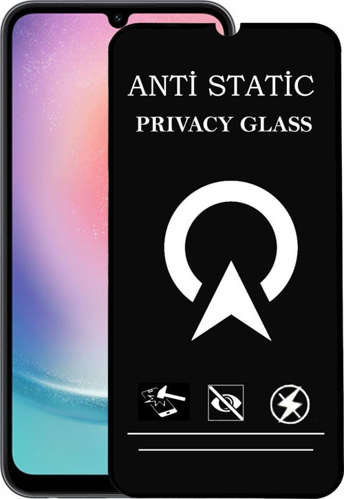 Samsung Galaxy A24 Tam Kaplayan Anti Statik Görünmez Safir Ekran Koruyucu Hayalet Cam