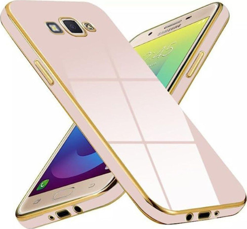 Samsung Galaxy J7 Core Kapak Kamera Korumalı Lazer Kesim Lüx Silikon Kılıf - Rose Gold