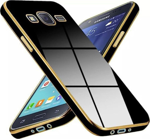 Samsung Galaxy J7 Core Kapak Kamera Korumalı Lazer Kesim Lüx Silikon Kılıf - Siyah