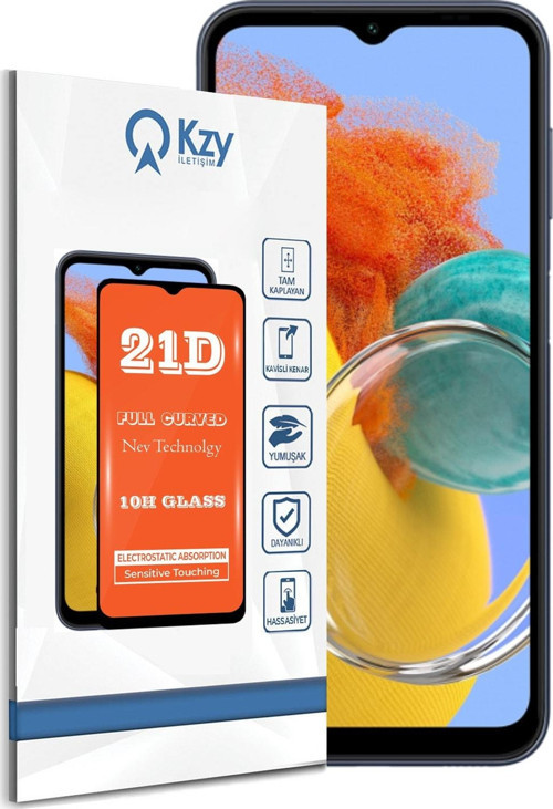 Samsung Galaxy M14 Tam Kaplayan 21d Temperli Ekran Koruyucu Cam