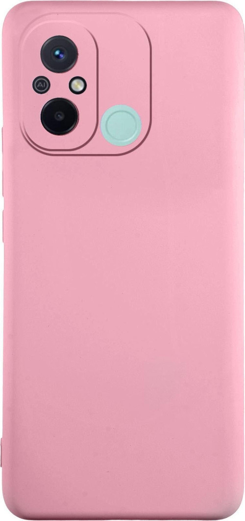 Xiaomi Redmi 12C Kapak İçi Kadife Kamera Korumalı Lansman Silikon Kılıf - Pembe