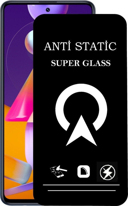 Samsung Galaxy M31s Tam Kaplayan Anti Statik Çizilmez Safir Ekran Koruyucu Cam