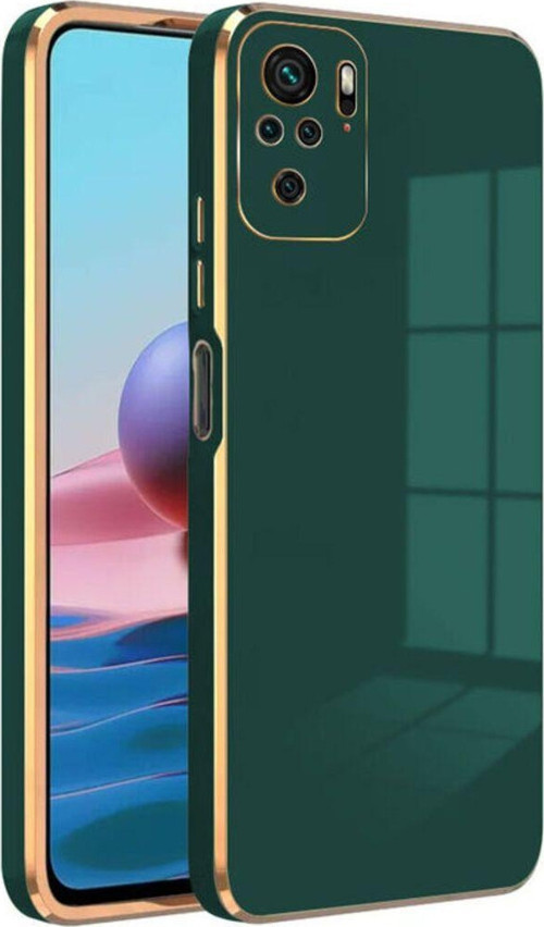 Xiaomi Poco M5S Kapak Kamera Korumalı Lazer Kesim Lüx Silikon Kılıf - Yeşil