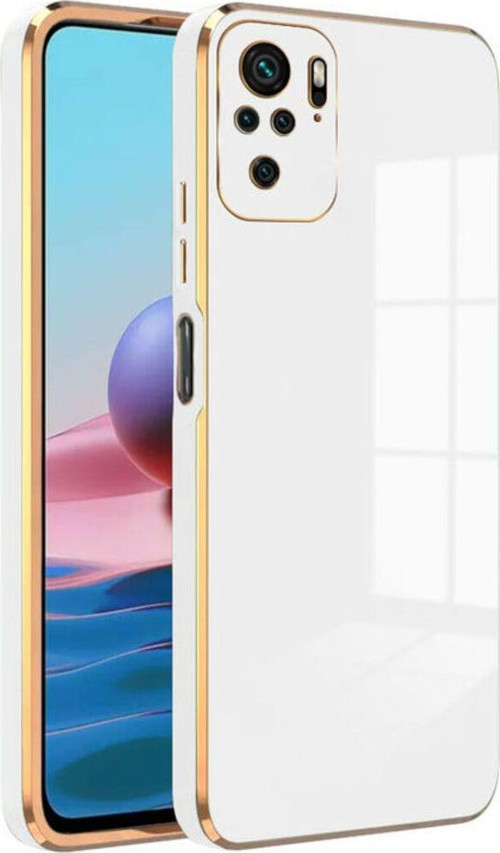 Xiaomi Poco M5S Kapak Kamera Korumalı Lazer Kesim Lüx Silikon Kılıf -Beyaz