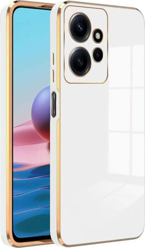 Xiaomi Redmi Note 12 4G Kapak Kamera Korumalı Lazer Kesim Lüx Silikon Kılıf -Beyaz