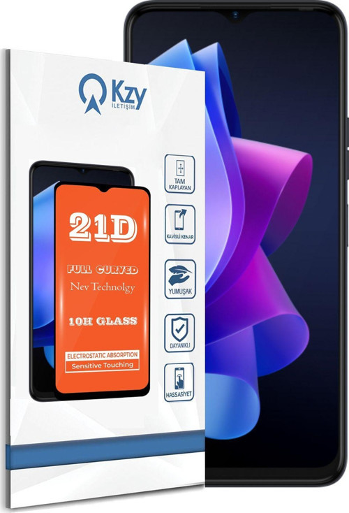 Tecno Spark 10 ile Uyumlu Tam Kaplayan 21D Temperli Ekran Koruyucu Cam