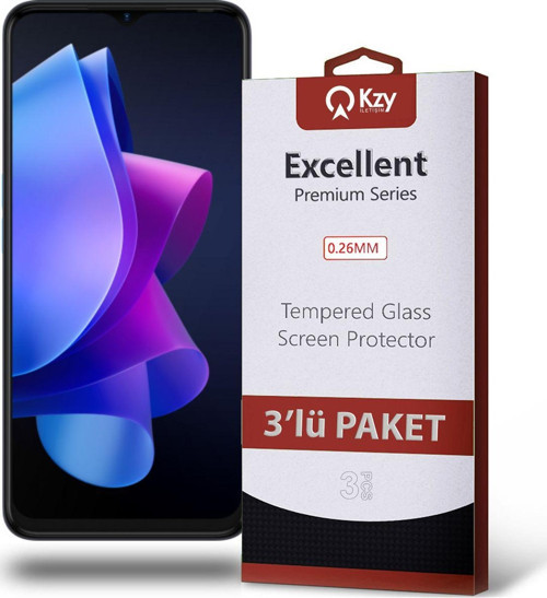 Tecno Spark 10 ile Uyumlu Temperli Ekran Koruyucu Kırılmaz Cam Ekonomik 3'lü Paket