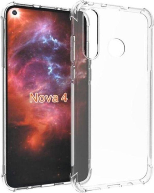 Huawei Nova 4 Kılıf Ultra İnce Şeffaf Airbag Anti Şok Silikon - Şeffaf