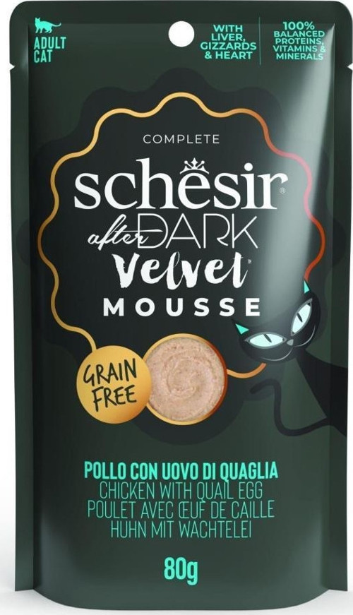 After Dark Velvet Mousse Tavuk ve Bıldırcın Yumurtalı Yetişkin Kedi Konservesi 80 Gr