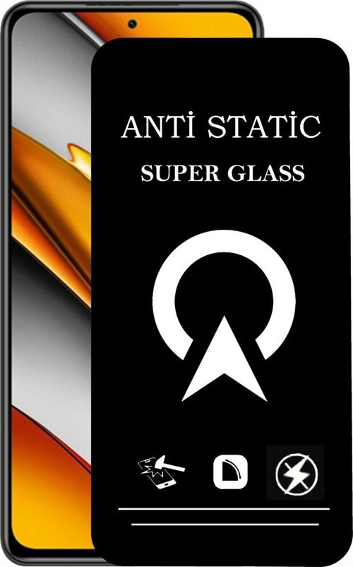 Xiaomi Poco F3 Tam Kaplayan Anti Statik Çizilmez Safir Ekran Koruyucu Cam