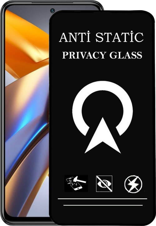 Xiaomi Poco M5s Tam Kaplayan Anti Statik Görünmez Safir Ekran Koruyucu Hayalet Cam