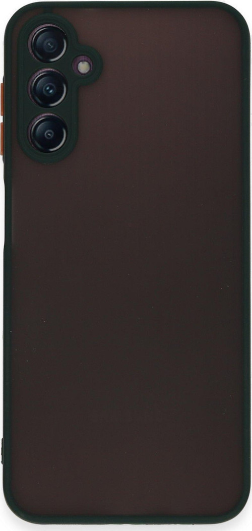 Samsung Galaxy A54 Kılıf Kamera Korumalı Silikon Renkli Düğmeli Arkası Mat Arka Kapak - Yeşil
