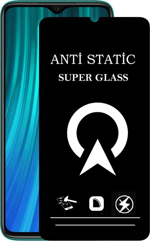 Xiaomi Redmi Note 8 Pro Tam Kaplayan Anti Statik Çizilmez Safir Ekran Koruyucu Cam