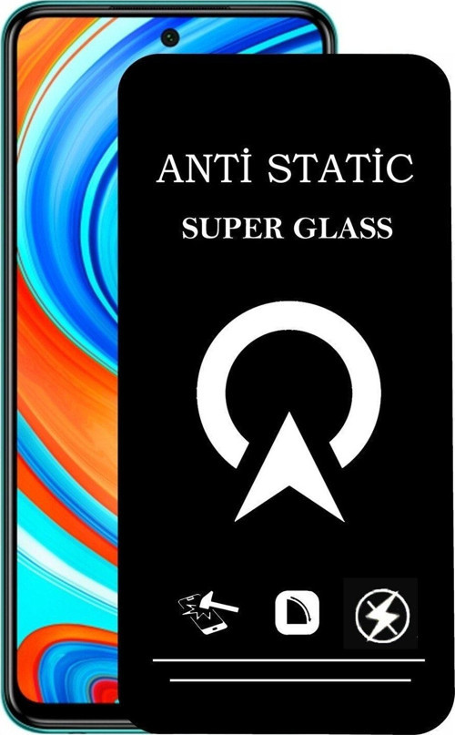 Xiaomi Redmi Note 9 Pro Tam Kaplayan Anti Statik Çizilmez Safir Ekran Koruyucu Cam