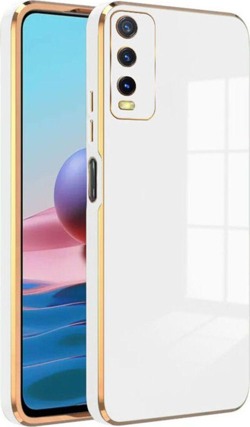 Vivo Y20 Kapak Kamera Korumalı Lazer Kesim Lüx Silikon Kılıf -Beyaz