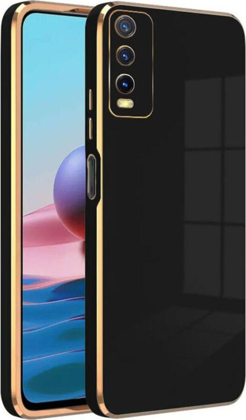 Vivo Y20S Kapak Kamera Korumalı Lazer Kesim Lüx Silikon Kılıf - Siyah