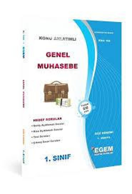1.SINIF 1.YARIYIL GENEL MUHASEBE K.A GÜZ DÖNEMİ - EGEM YAYINLARI