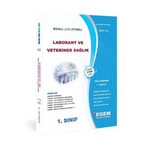 1.SINIF 1.YARIYIL LABORANT VE VETERİ K.A GÜZ DÖNEMİ - EGEM YAYINLARI