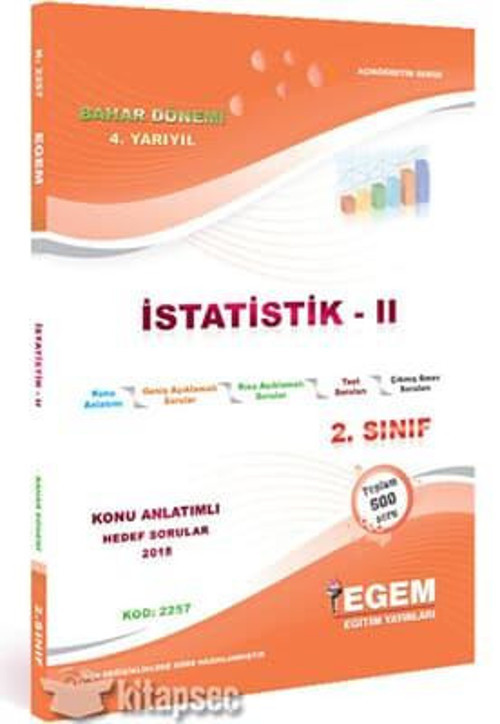 2.SINIF 4.YARIYIL İSTATİSTİK 2 BAHAR DÖNEMİ - EGEM
