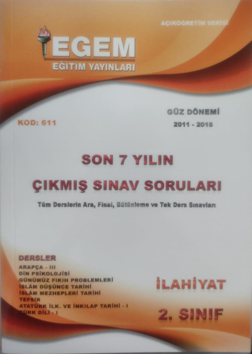 2.SINIF İLAHİYAT SON 7 YIL ÇIKMIŞ SORULAR GÜZ - EGEM YAYINLARI