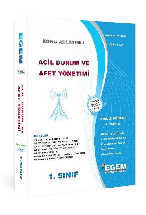 1.SINIF 2.YARIYIL ACİL DUR VE AFET YÖN K.A BAHAR DÖNEMİ - EGEM