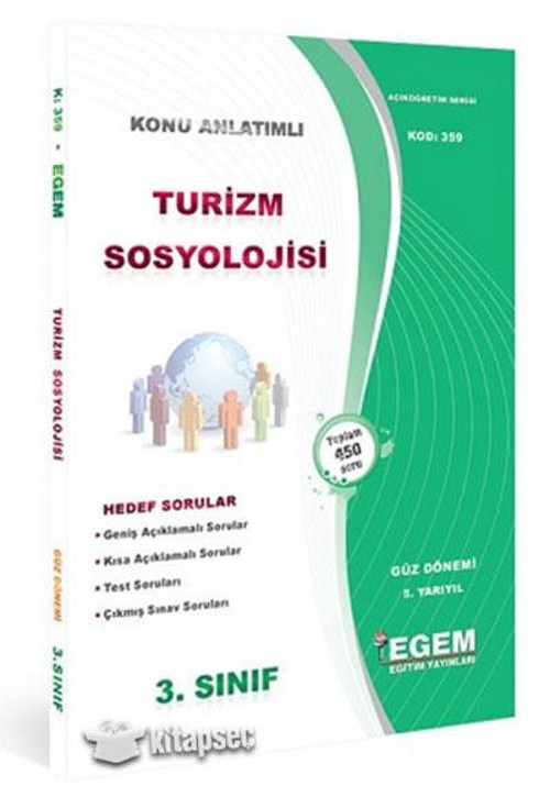 3.SINIF 5.YARIYIL TURİZM SOSYOLOJİSİ K.A GÜZ DÖNEM - EGEM YAYINLARI