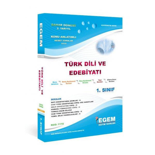 1.SINIF 2.YARIYIL TÜRK DİLİ VE EDB. BÖLÜMÜ BAHAR DÖNEMİ - EGEM