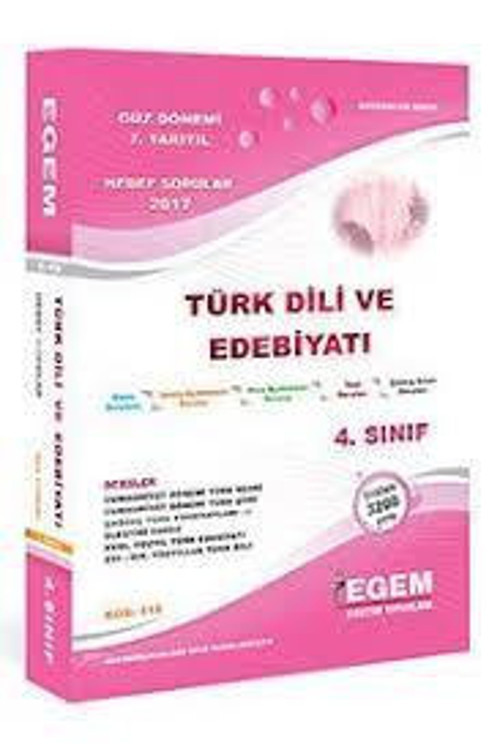 4.SINIF 7.YARIYIL TÜRK DİLİ VE EDEBİYATI K.A GÜZ - EGEM YAYINLARI