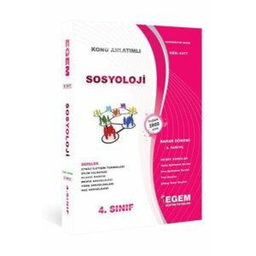 4.SINIF 8.YARIYIL SOSYOLOJİ BÖLÜMÜ BAHAR DÖNEMİ - EGEM