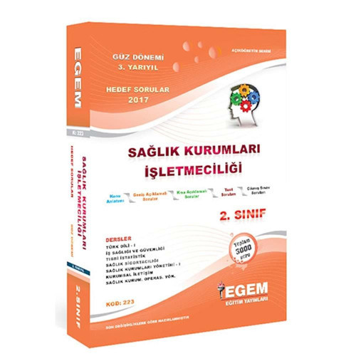 2.SINIF 3.YARIYIL SAĞLIK KURUMLARI İŞL K.A GÜZ DÖN - EGEM YAYINLARI