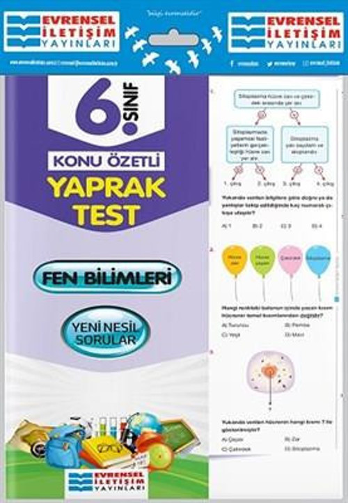 6.SINIF FEN BİLİMLERİ YAPRAK TEST - EVRENSEL İLETİŞİM YAYINLARI
