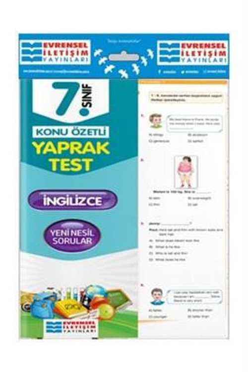 7.SINIF İNGİLİZCE YAPRAK TEST - EVRENSEL İLETİŞİM YAYINLARI