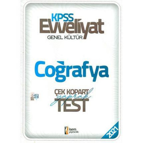 KPSS COĞRAFYA EVVELİYAT YAPRAK TEST ÇEK KOPART 2021 - İSEM YAYINCILIK