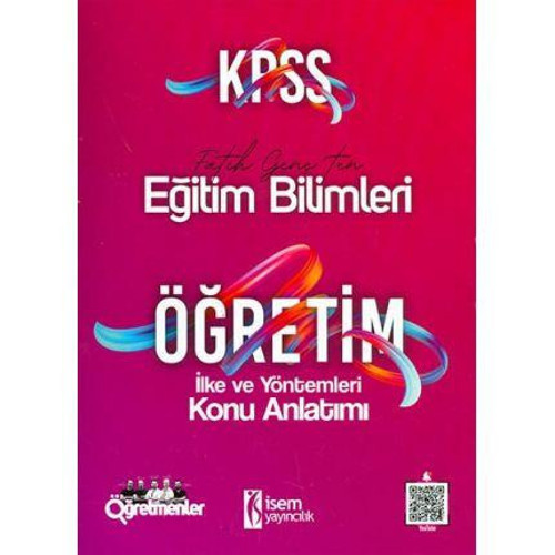 KPSS EĞİTİM BİLİMLERİ ÖĞRETİM İLKE VE YÖNTEMLERİ KONU ANLATIM 2021 - İSEM YAYINCILIK