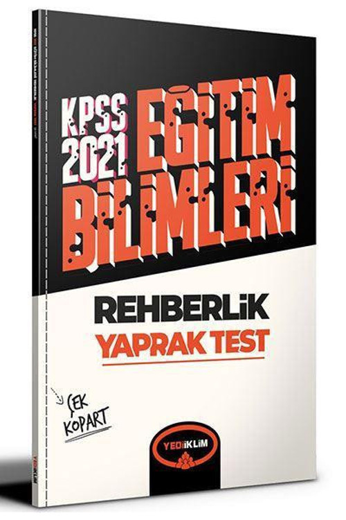 KPSS 2021 EĞİTİM BİLİMLERİ REHBERLİK YAPRAK TEST - YEDİİKLİM YAYINLARI