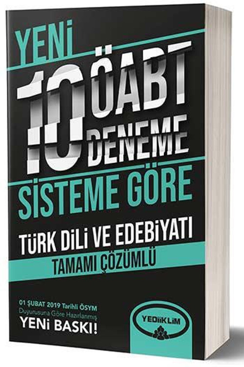 ÖABT TÜRK DİLİ VE EDEBİYATI 10 DENEME - YEDİİKLİM YAYINLARI