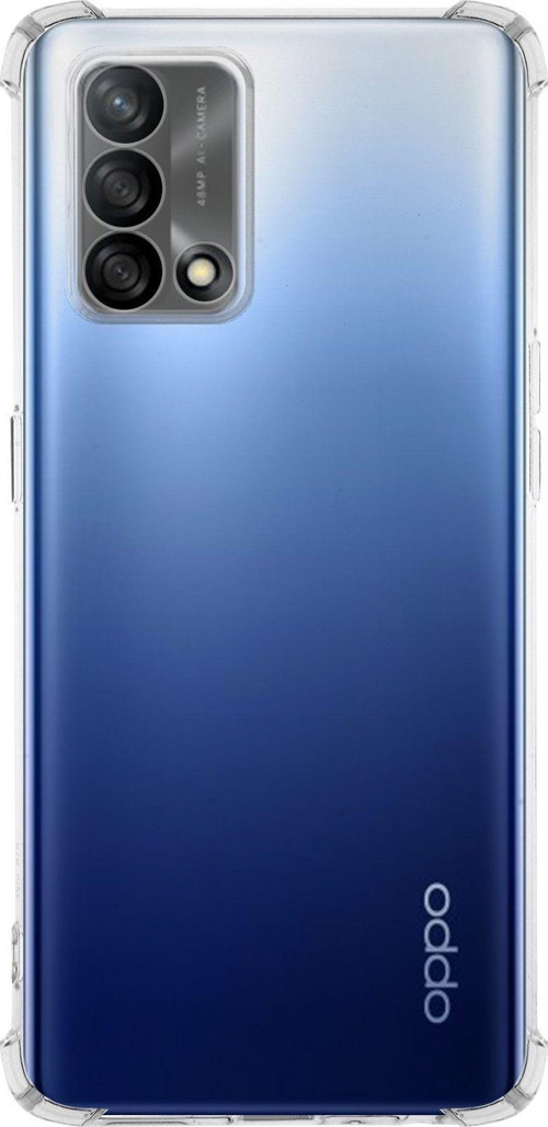 Oppo A74 Kapak Kamera Korumalı Antishock Köşe Korumalı Şeffaf Silikon Kılıf