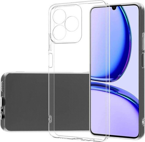 Realme C53 Uyumlu Kapak Kamera Korumalı Süper Silikon Şeffaf Kılıf