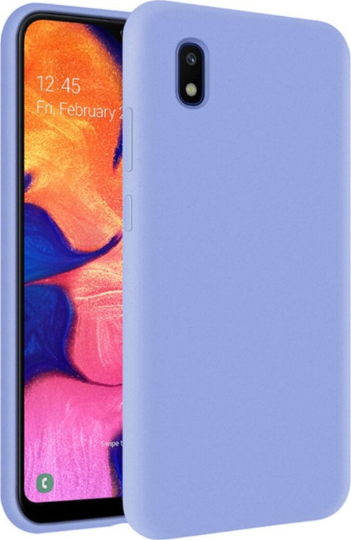 Samsung Galaxy A10 Içi Kadife Soft Logosuz Lansman Silikon Kılıf - Lila