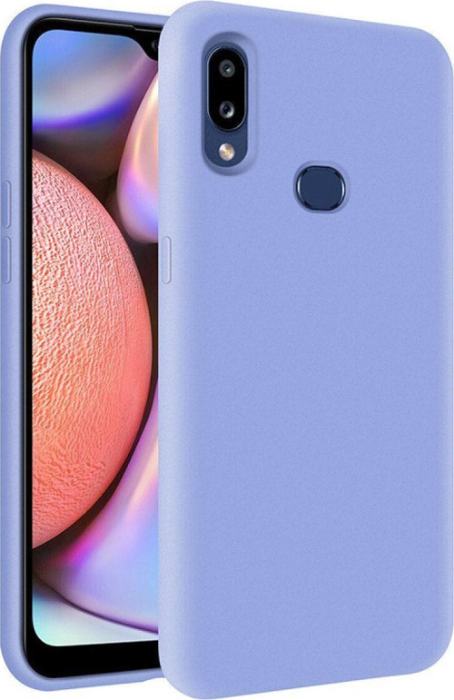 Samsung Galaxy A10s Içi Kadife Soft Logosuz Lansman Silikon Kılıf - Lila