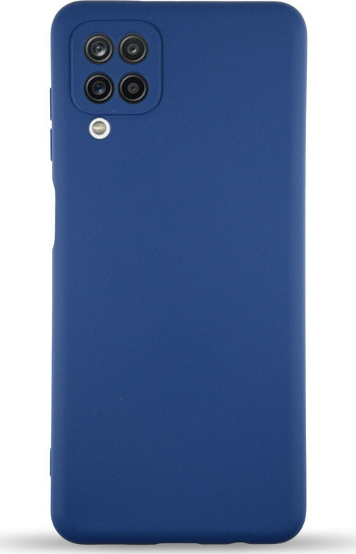 Samsung Galaxy A12 Kapak Içi Kadife Kamera Korumalı Lansman Silikon Kılıf - Lacivert