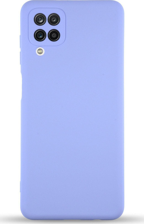 Samsung Galaxy A12 Kapak Içi Kadife Kamera Korumalı Lansman Silikon Kılıf - Lila