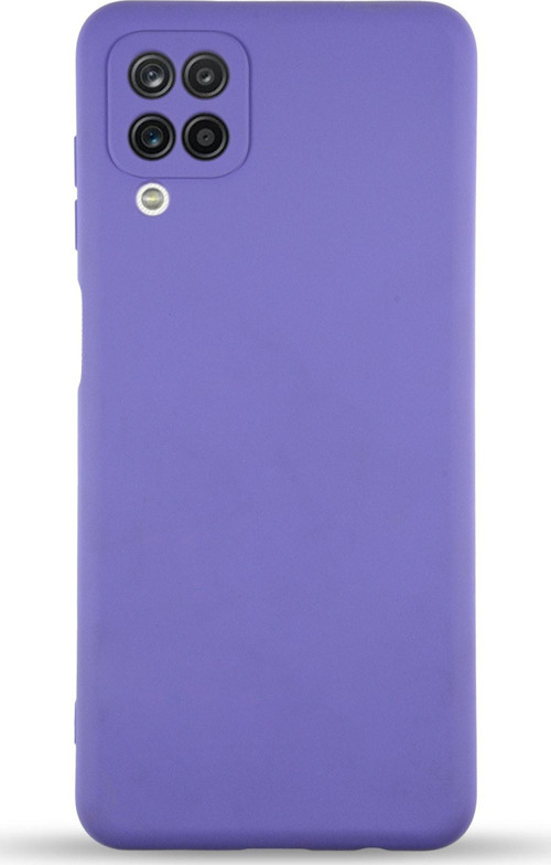 Samsung Galaxy A12 Kapak Içi Kadife Kamera Korumalı Lansman Silikon Kılıf - Mor