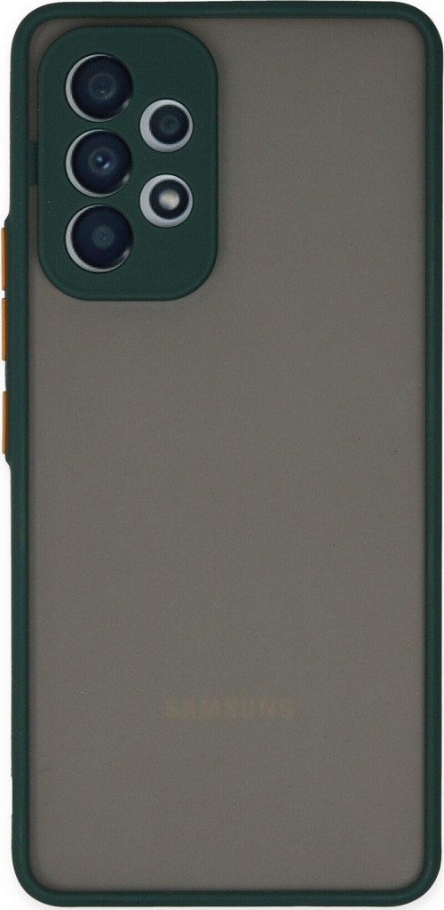 Samsung Galaxy A13 Kılıf Kamera Korumalı Silikon Renkli Düğmeli Arkası Mat Arka Kapak - Yeşil